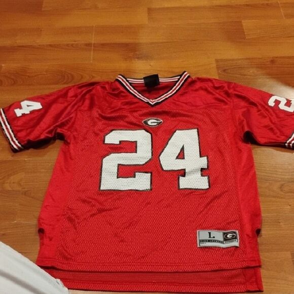 Team Apparel Red Jersey with Number 24 - Picture 1 of 5